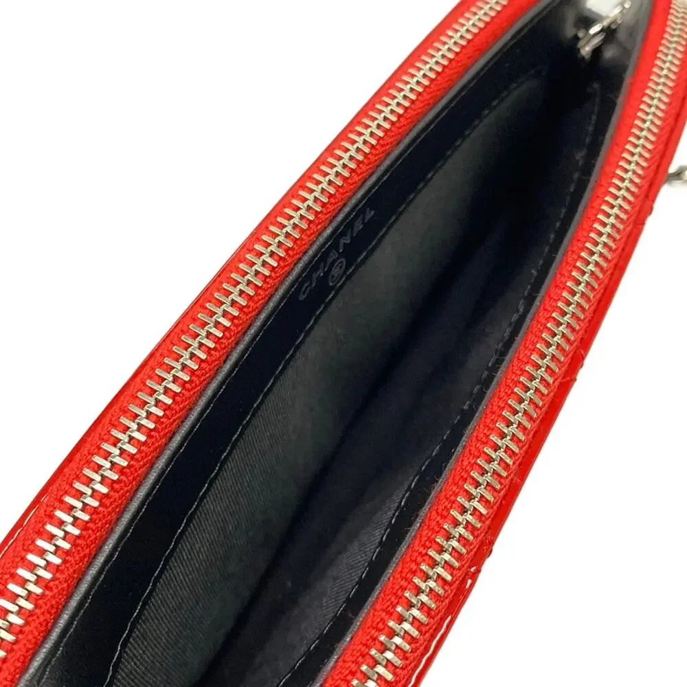 Chanel Matelasse Other Style Wallet Red Black